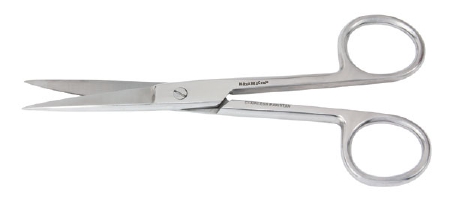 Scissors Operating Vantage® 4-1/2 Inch Length Office Grade Stainless Steel Finger Ring Handle Straight Blade Sharp Tip / Sharp Tip by Integra York PA, Inc. (Miltex)  ID V95-2